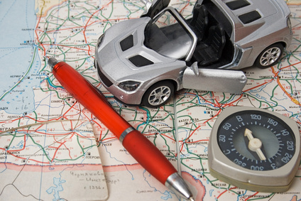 map-compass-car